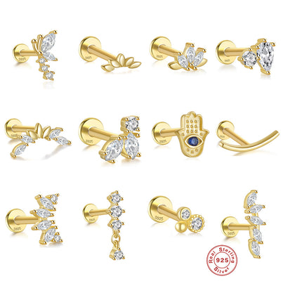Aretes de Plata 925 Libélula con Diamantes y Ojo de Caballo - Image 24