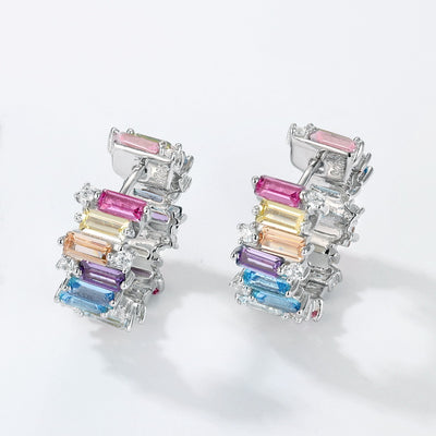 Aretes de Circonio con Colores Irregulares - Image 3