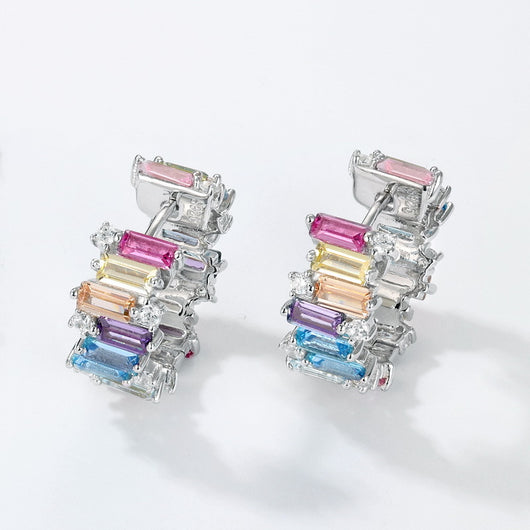 Aretes de Circonio con Colores Irregulares - Image 3