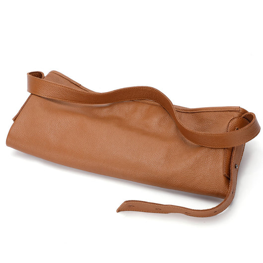 Bolso Bandolera de Cuero Genuino - Diseño Minimalista Versátil - Image 7