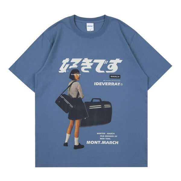 Camiseta Casual Unisex con Estampado de Pareja Desenfadada