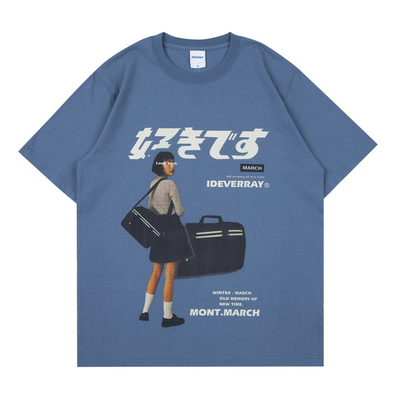 Unisex Casual T-Shirt with Relaxed Couple Print