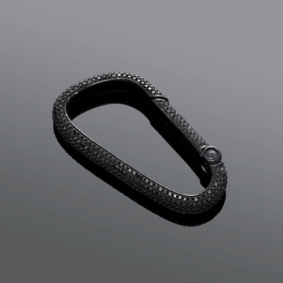 Llavero para Hombre Negro Elegante con Circonita Brillante