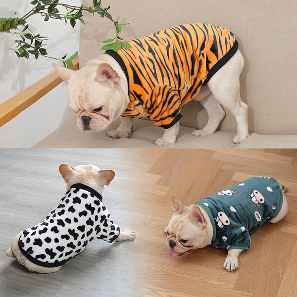 Pijamas de Felpa Francesa con Diseño de Mascotas