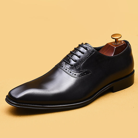 Zapatos Oxford Puntiagudos de Cuero Importado con Acabado Artesanal - Image 3