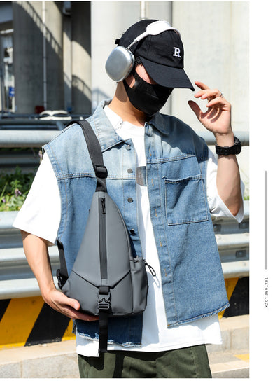 Bolsa Pecho Motociclista Derm Men Triangle - Crossbody Versátil - Image 28