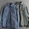 Camisa Denim Vintage Desgastada para Hombre