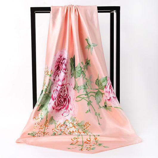 Pañuelo de Seda Satinado Cuadrado Versátil para Mujer - Image 2