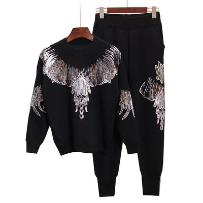 Conjunto de Punto para Mujer: Suéter Manga Larga y Pantalón Tejido - Image 7