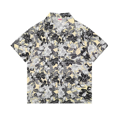 Camisa Clásica Retro Americana con Pajarita Cubana para Hombre - Image 4