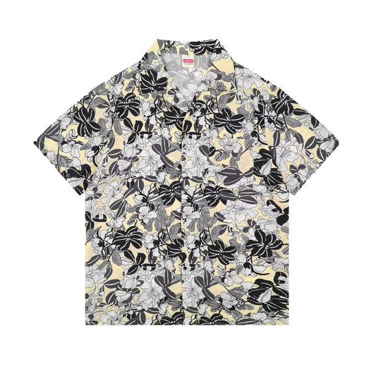Camisa Clásica Retro Americana con Pajarita Cubana para Hombre - Image 4