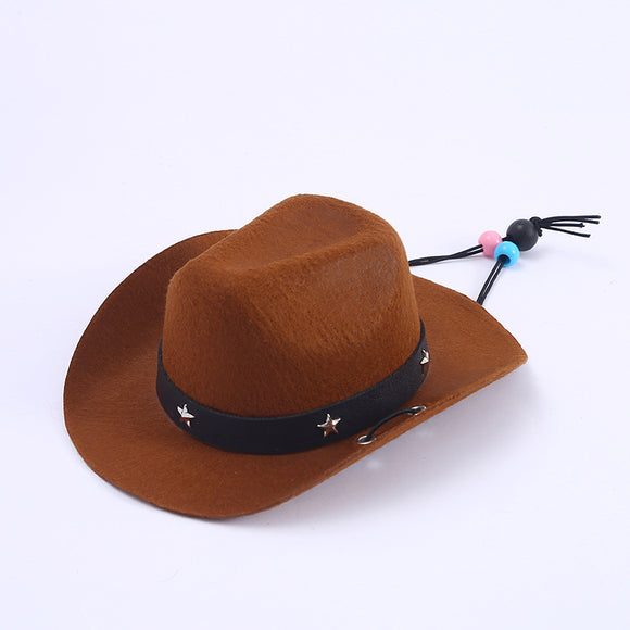 Sombrero Vaquero Miniatura de Poliéster para Mascotas