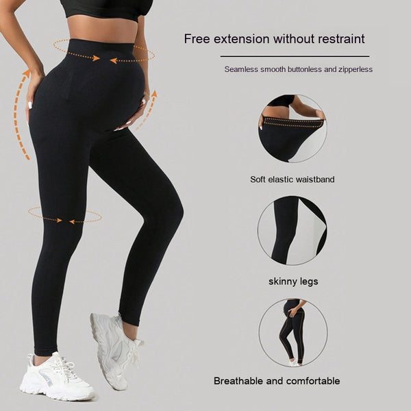 Pantalones de Yoga Premamá con Soporte Abdominal Invisible