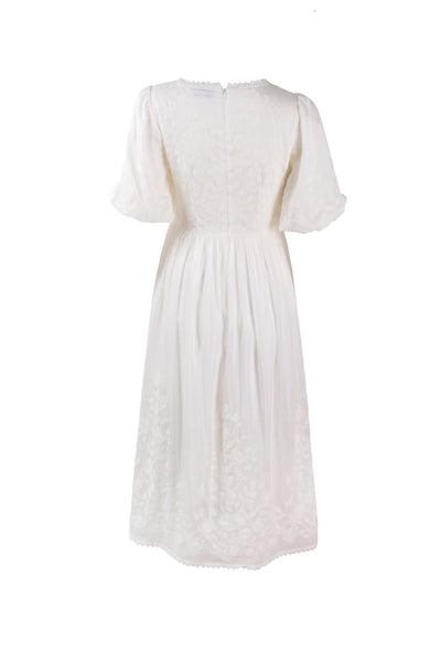 Vestido Blanco de Playa con Mangas Abullonadas - Perfecto para Vacaciones - Image 20