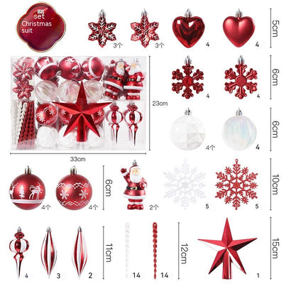 Set de 88 Bolas Navideñas Decorativas de Formas Especiales - Image 9