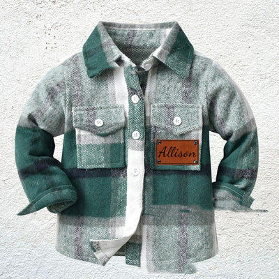 Camisa Infantil de Franela a Cuadros Patchwork - Image 22