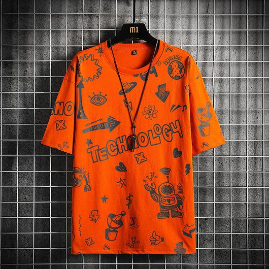 Playera Manga Corta Tendencia para Adolescentes - Image 3