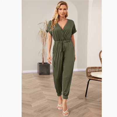 Jumpsuit Casual con Cuello en V y Bolsillos Cruzados - Image 17