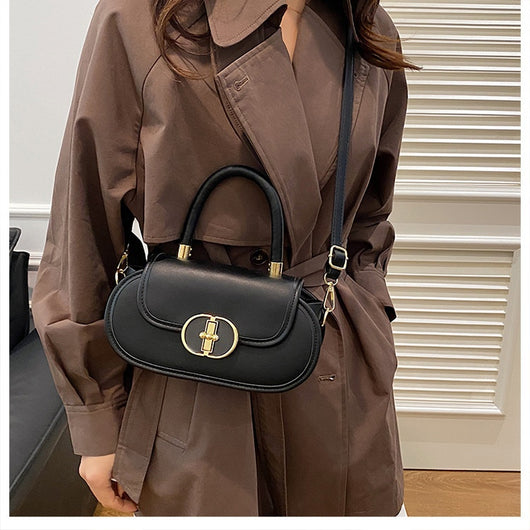 Bolso Tote Retro Premium Mate con Correa Cruzada Miniatura Redonda Otoño - Image 28