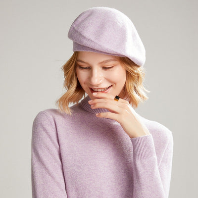 Gorro de Cachemira Grueso para Mujer - Calidez y Elegancia en Colores Sólidos - Image 3