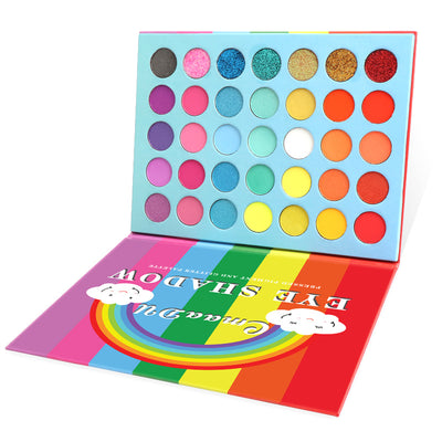 Paleta de Sombras Metalizadas Waterproof 35 Colores Rainbow Mate - Image 12