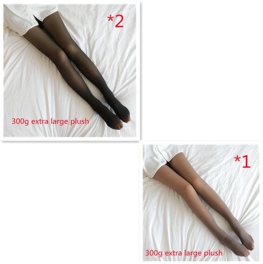 Leggings Térmicos Translúcidos Talla Grande con Forro Polar - Pantimedias Cálidas para Invierno - Image 49