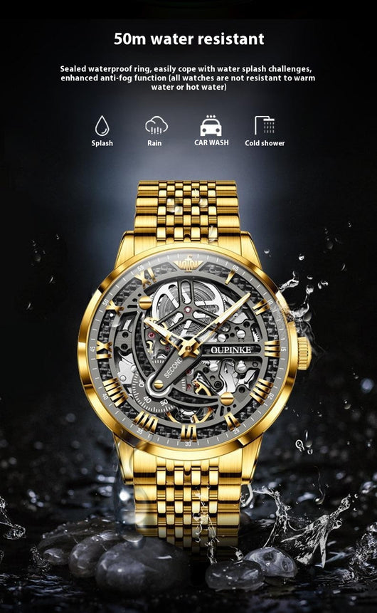 Reloj Mecánico Automático Hueco de Lujo para Hombre - Image 14