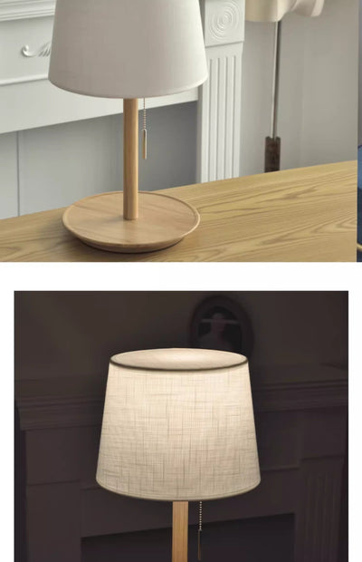 Lámpara de Mesita de Noche en Madera de Nogal Macizo - Image 15