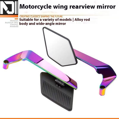 Espejo Retrovisor Deportivo con Alerón Modificado para Motos y Autos Eléctricos - Image 2