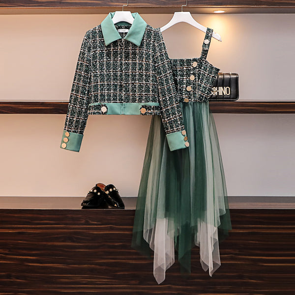 Vestido Occidental Dos Piezas Elegante y Ligero para Mujer