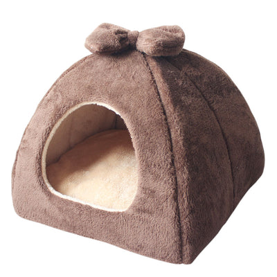 Casa Caliente para Gatos con Arenero Integrado - Villa Acogedora para Mascotas