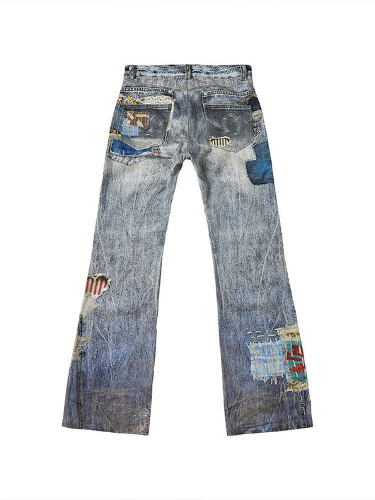 Jeans con Parches 3D Impresos y Cierre Micro-Pull Digital - Image 11