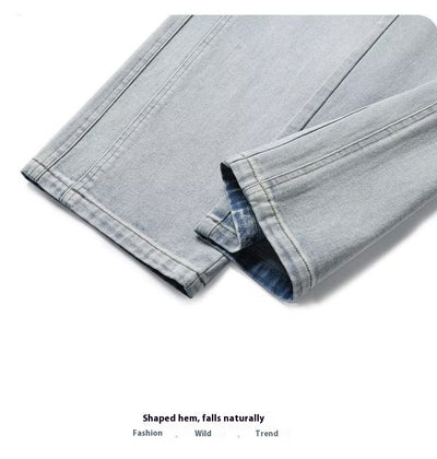 Pantalones Vaqueros Rectos Anchos para Hombre - Comodidad y Estilo Casual - Image 26