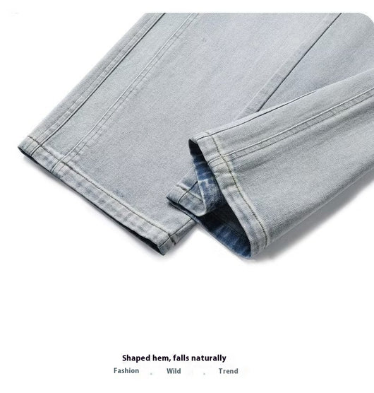 Pantalones Vaqueros Rectos Anchos para Hombre - Comodidad y Estilo Casual - Image 26