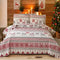 Juego de Cama Tres Piezas Tela Piel de Durazno Navideño