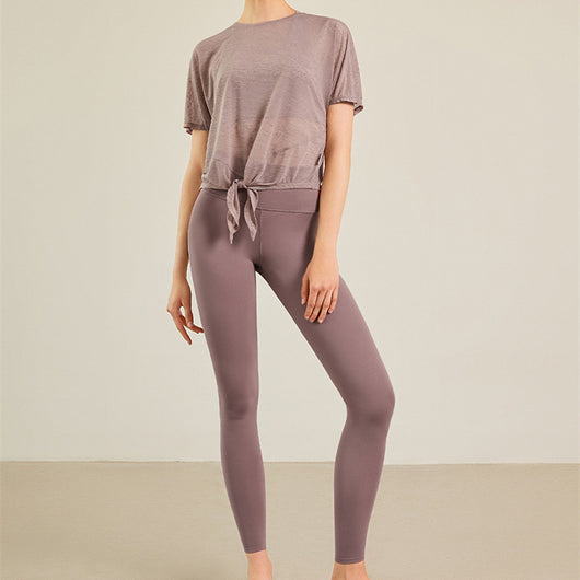 Pantalones Yoga Cintura Alta Lycra Quick Dry para Fitness - Image 3