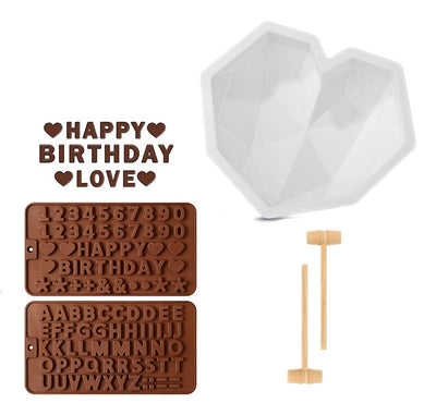 Juego de Moldes de Silicona para Chocolate y Pasteles Diamante Amor - Image 5