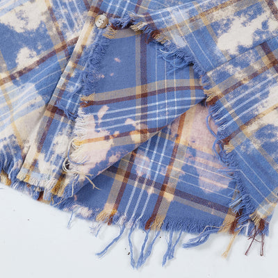 Camisa Tie-Dye a Cuadros para Hombre - Estilo Personalidad Fashion - Image 5