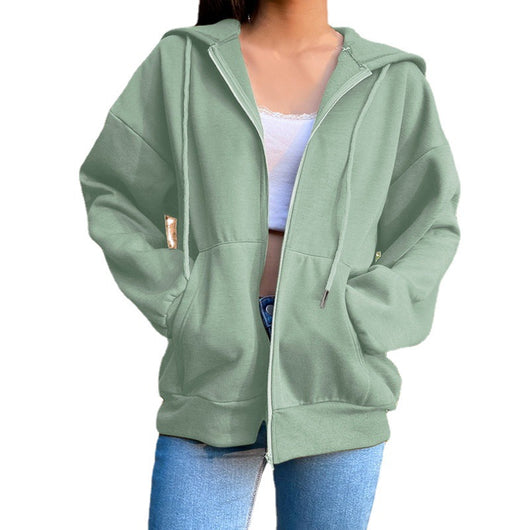 Chamarra Suelta de Cierre para Mujer - Estilo Urbano - Image 4