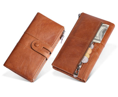 Cartera Larga de Cuero para Mujer Estilo Retro con Protección RFID - Image 22