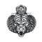 Crown Ring Index Finger With Opening Thai Plateado Retro Distressed Ornament Suitable For Port 18to23 Adjustable Opening