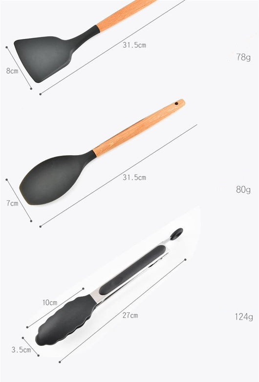 Juego de Utensilios de Cocina en Silicona - Espátula y Cuchara para Cocinar - Image 8