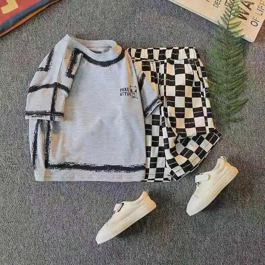 Conjunto Infantil de Verano: Playera y Shorts Ligeros de Moda - Image 3
