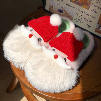 Pantuflas Navideñas Santa Claus Cálidas y Antideslizantes para Mujer - Image 3