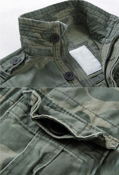Chaqueta Militar Denim para Hombre - Abrigo de Trabajo Outdoor y Montaña - Image 14