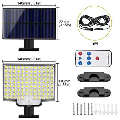 Lámpara Solar de Pared 106 LED - Iluminación Exterior Inteligente - Image 4