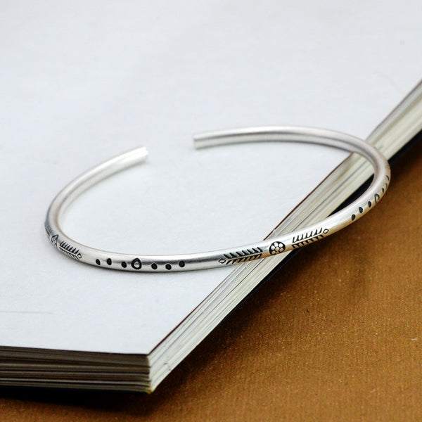 Joyería de Plata Tailandesa Estilo Arte Retro Estudiante