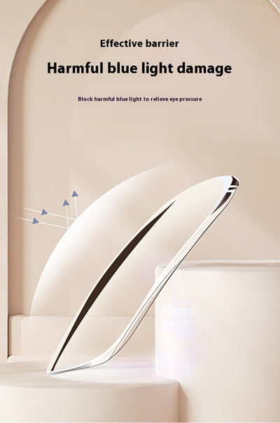 Anti-blue light glasses with a sand black and silver double beam frame, held against a white case. - Image 28