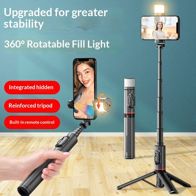 Kit Profesional de Transmisión en Vivo con Trípode, Luz LED y Micrófono Inalámbrico