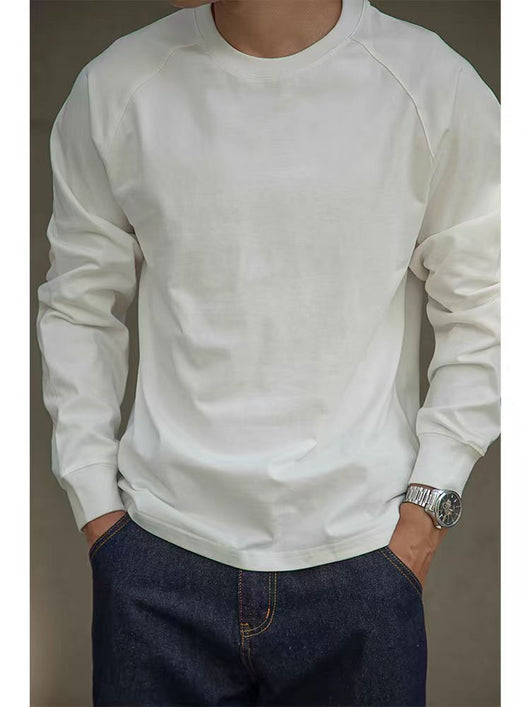 Camisa Raglan Vintage de Algodón para Hombre - Manga Larga Otoño - Image 10